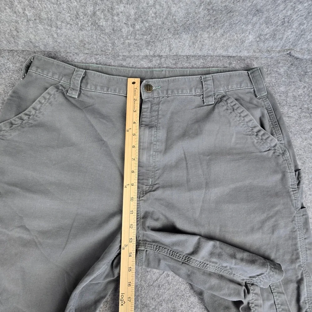 Carhartt Mens B147 FAT Gray Canvas Carpenter Workwear Shorts Original‎ Fit Sz 42